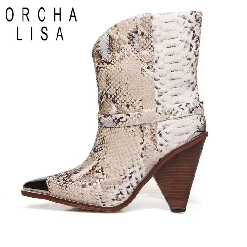 genuine leather wide calf boots