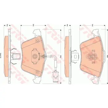 

Disc pads. \ Volvo S40 II V50 1.6-2.4i/1.6-2.4D 04 TRW G