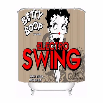 

Custom Betty Boop Waterproof Shower Curtain Home Bath Bathroom s Hooks Polyester Fabric Multi Sizes#0421-sohu-10