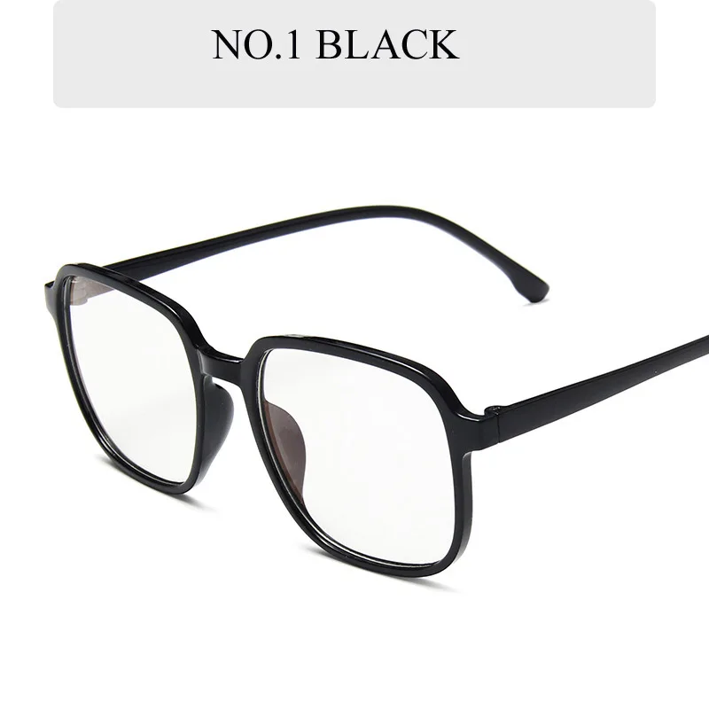 Анти-синий светильник очки прозрачные квадратные оптические Оправа очков женские прозрачные линзы поддельные очки компьютерные очки - Цвет оправы: black