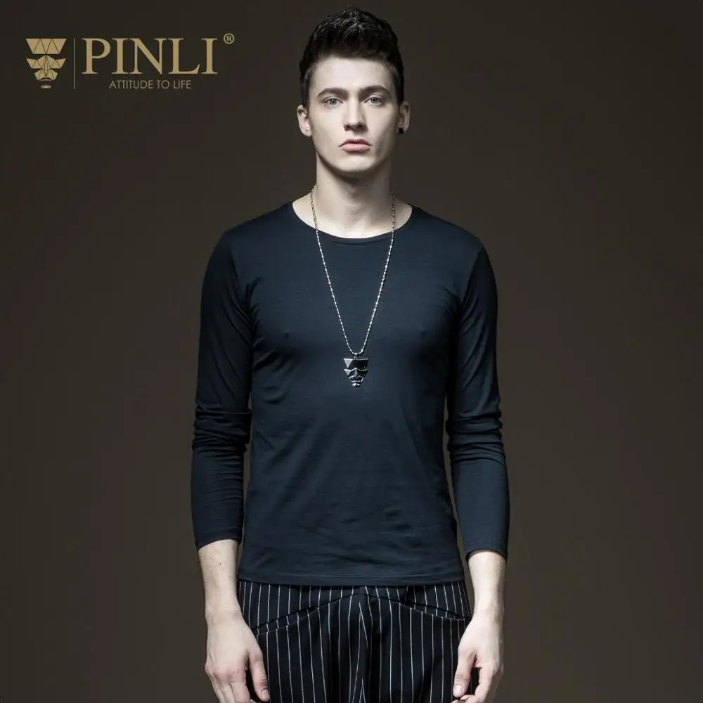 Palace New Men's Cultivate Morality Round Collar Pure Color Long Sleeve T-shirt Render Unlined Upper Garment B193111476