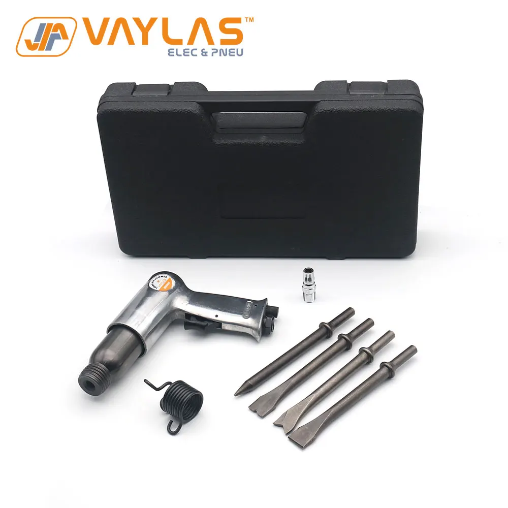 

Vaylas 190mm Air Hammer Super Duty Pneumatic Hammer Riveter Air Power Tools with 4pcs Chisels