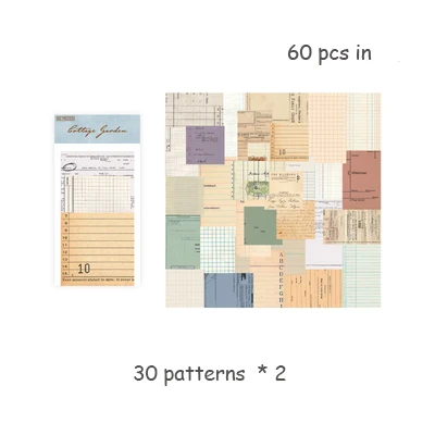 50/60 Sheets Retro Floral Material Paper Decorative Material Paper Journal Scrapbook Planner Kawaii Stationery School Supplies 05 tuzhi