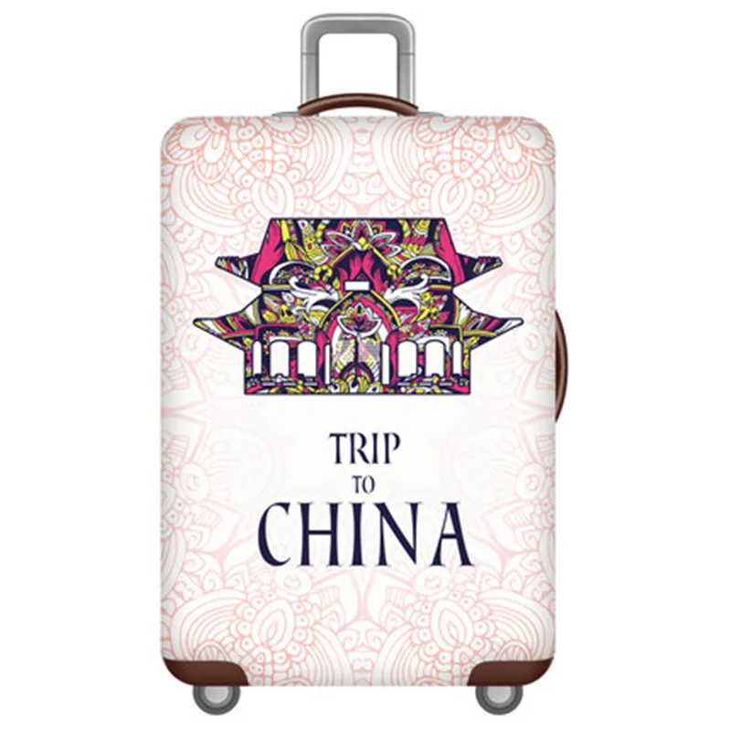 Чехол для путешествий в страну, защитный чехол для багажа, чехол для чемодана, эластичный чехол для пыли, для 18-32 дюймов, аксессуары для путешествий - Цвет: D