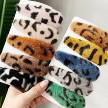 Заколки для волос заколка для волос леопардовая заколка для волос для женщин ворсистая меховая Заколки ювелирные аксессуары рождественское ювелирное изделие подарок для женщин и девушек