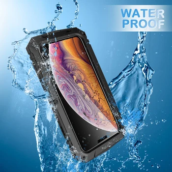 

Luxury armor Metal Aluminum Waterproof phone Case For iPhone XR X XS Max Shockproof Dustproof Heavy Duty Cover