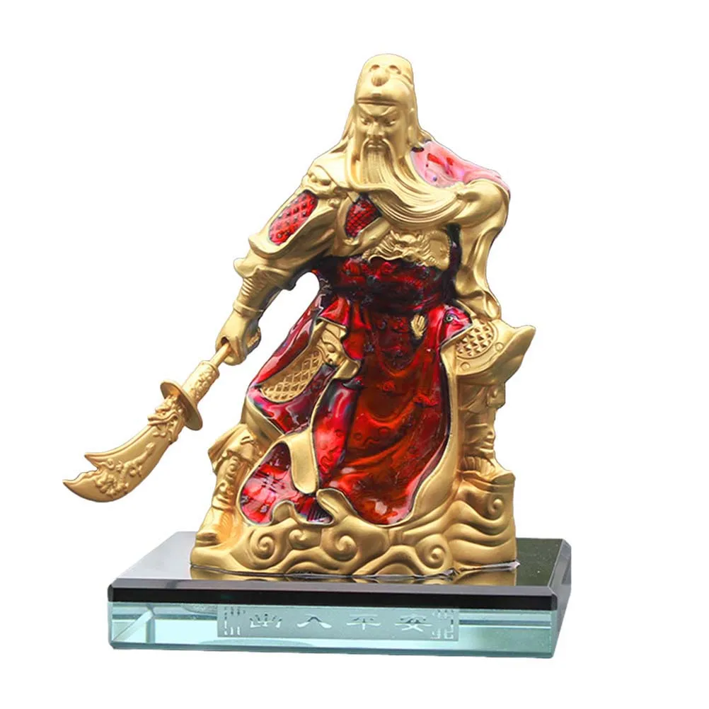 

Force God BIG Knife Guan Gong statues Buxus Wood Statue Home decors Car Guanyu Lucky Fortune Car Decoration Crafts A30