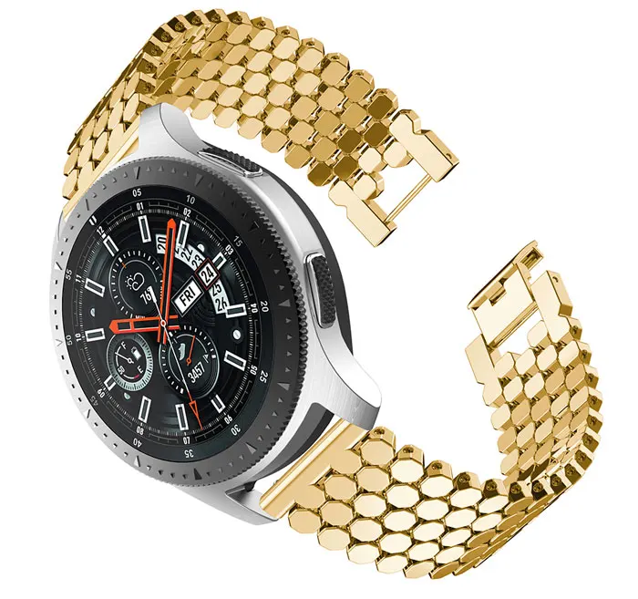 Ремешок из нержавеющей стали для huawei watch gt samsung galaxy watch 46 мм S3 frontier band huami amazfit 1/2 Аксессуары для браслета