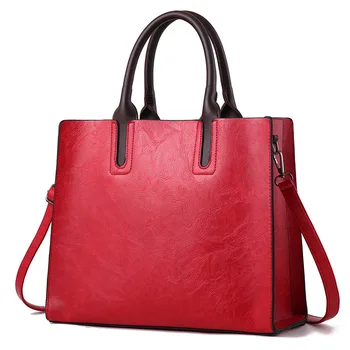 

TIANHOO Vintage Style Women Handbags European Big Capacity Classic Simple Ladies Shoulder Shopping Bag