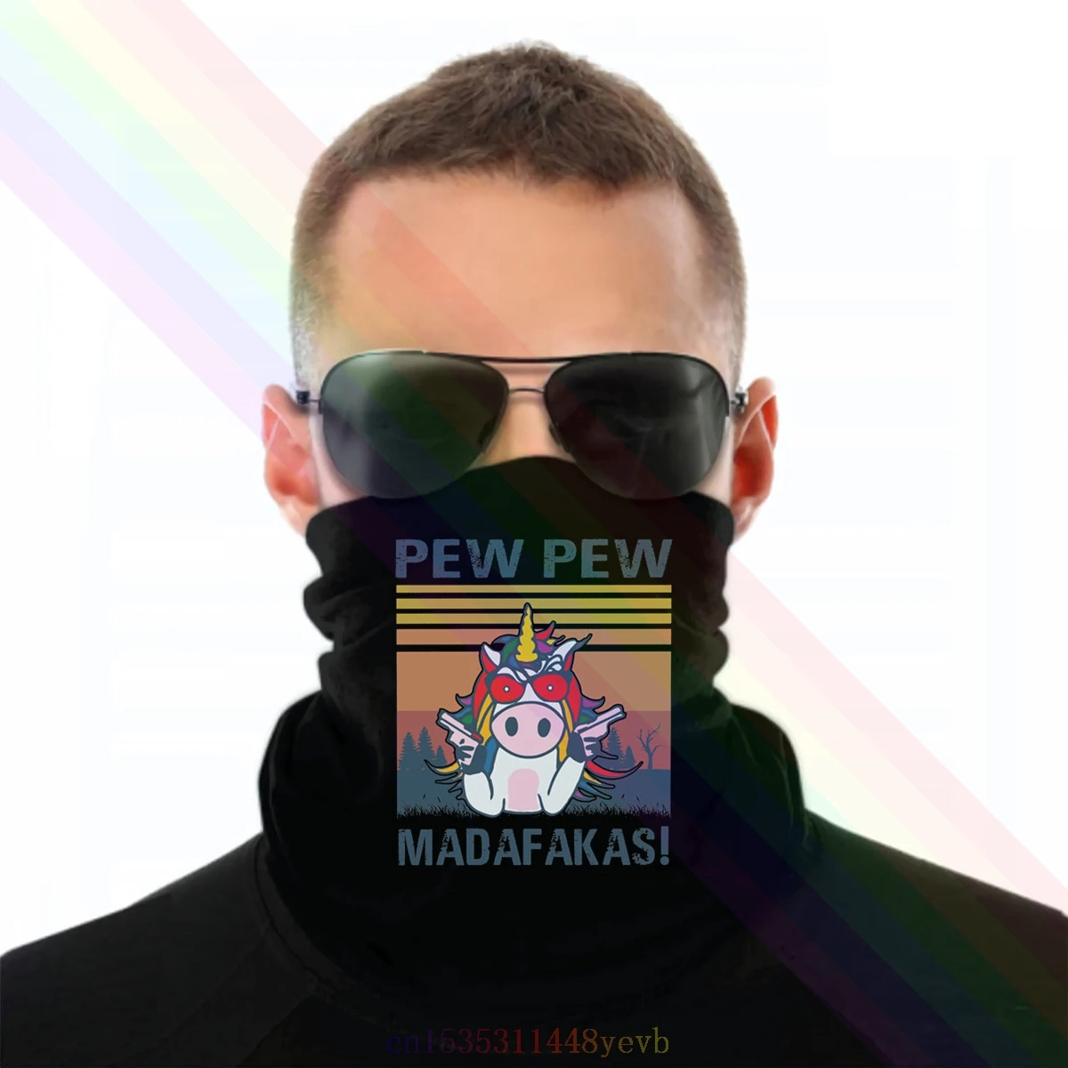 Единорог PEW мадафаки Гангстер с пистолетом 2020 новейший популярный шарф-повязка