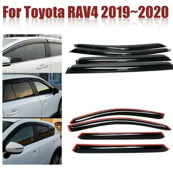 

NEW 4Pcs/Set 1.3mm Side Wind Window Deflectors Visor Car Windshield Rain Guard Deflectors For Toyota RAV4 2019~2020