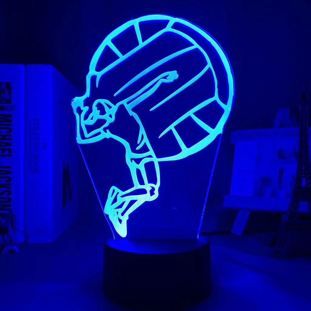 

Acrylic Led Night Light Women's Volleyball for Bedroom Decor Adult Sport Nightlight Event Prize Color Changing Table Lamp Gift