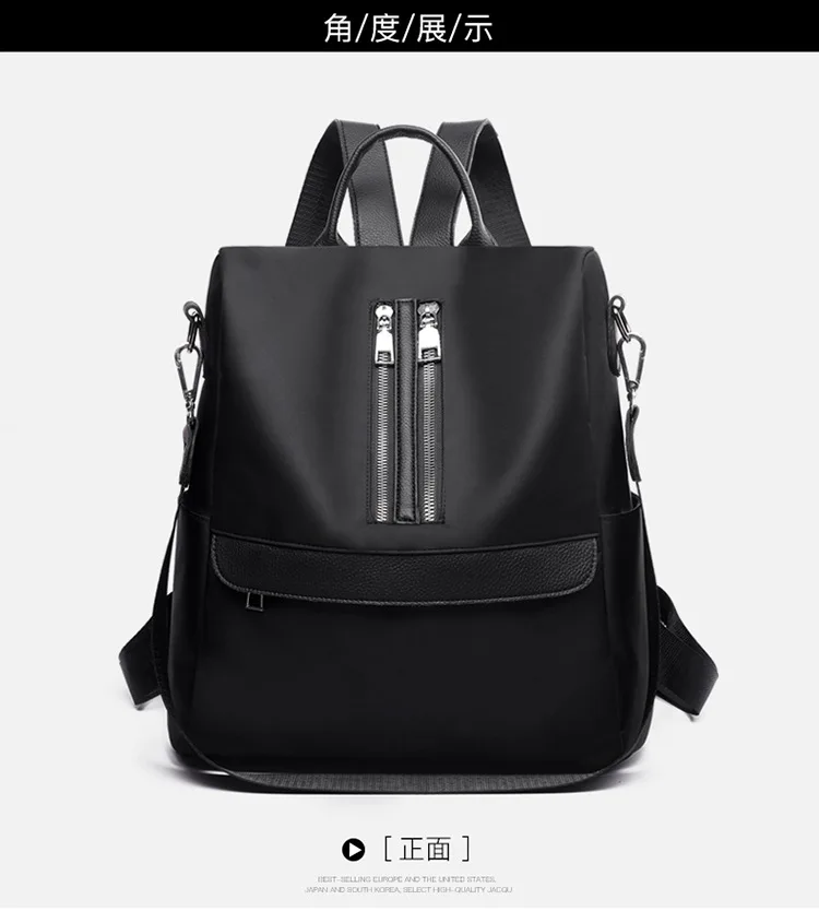 Zhenli Oxford Cloth New Style Cross Border Supply of Goods WOMEN'S Bag Solid Color Soft Surface Fashion& Sports Women's Hair St