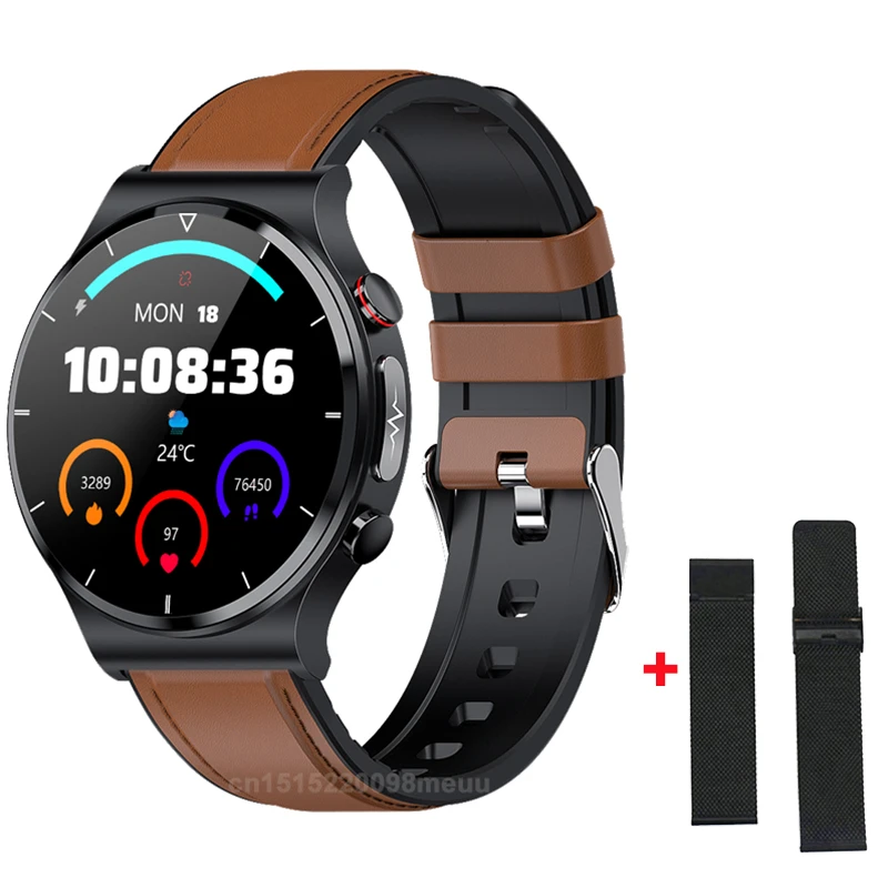 E88 Smart Watch Men Watch 1.32 inch Screen EGG Collector IP68 Waterproof BodyTemperature Wireless charger Watches PK E80 E86 