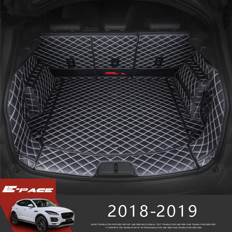 

Car styling accessories 6pcs set PU leather Trunk floor mat seat protector For Jaguar E-PACE 2018-2019