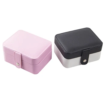 

Travel Jewelry Box Packaging Display Organizer Holder PU Leather Zipper Jewellery Case Wedding Gift Boxes for Women