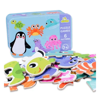 

Puzzle Game Baby Jigsaw Puzzle Children Wooden Toys Educational Game Geometric Cognitive Interaction Toys