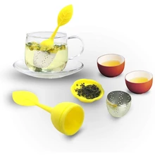 1 шт. желтая заварка для чая из нержавеющей стали чайный шар с листьями ситечко для заваривания устройства травяной фильтр для специй кухонные инструменты