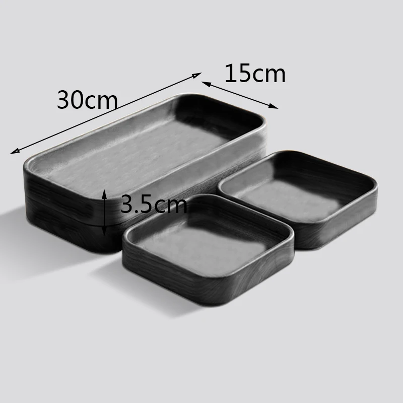30x15x3.5cm Квадратный бетонный лоток Силиконовая форма японский чайный лоток цементная форма прямоугольный поднос - Цвет: 30x15x3.5cm