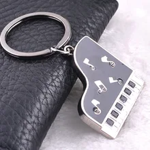 Rhinestone Epoxy Piano Keychain Manufacturers Direct Selling Alloy Music Symbol Key Ring Advertisement Gift GX-274
