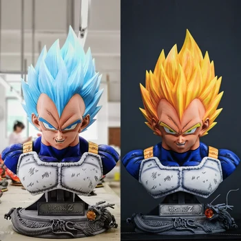 

Dragon Ball Super Saiyan Vegeta 1/1 Bust Half-Length Portrait PVC Action Figure Anime Figure Model Toys X4347