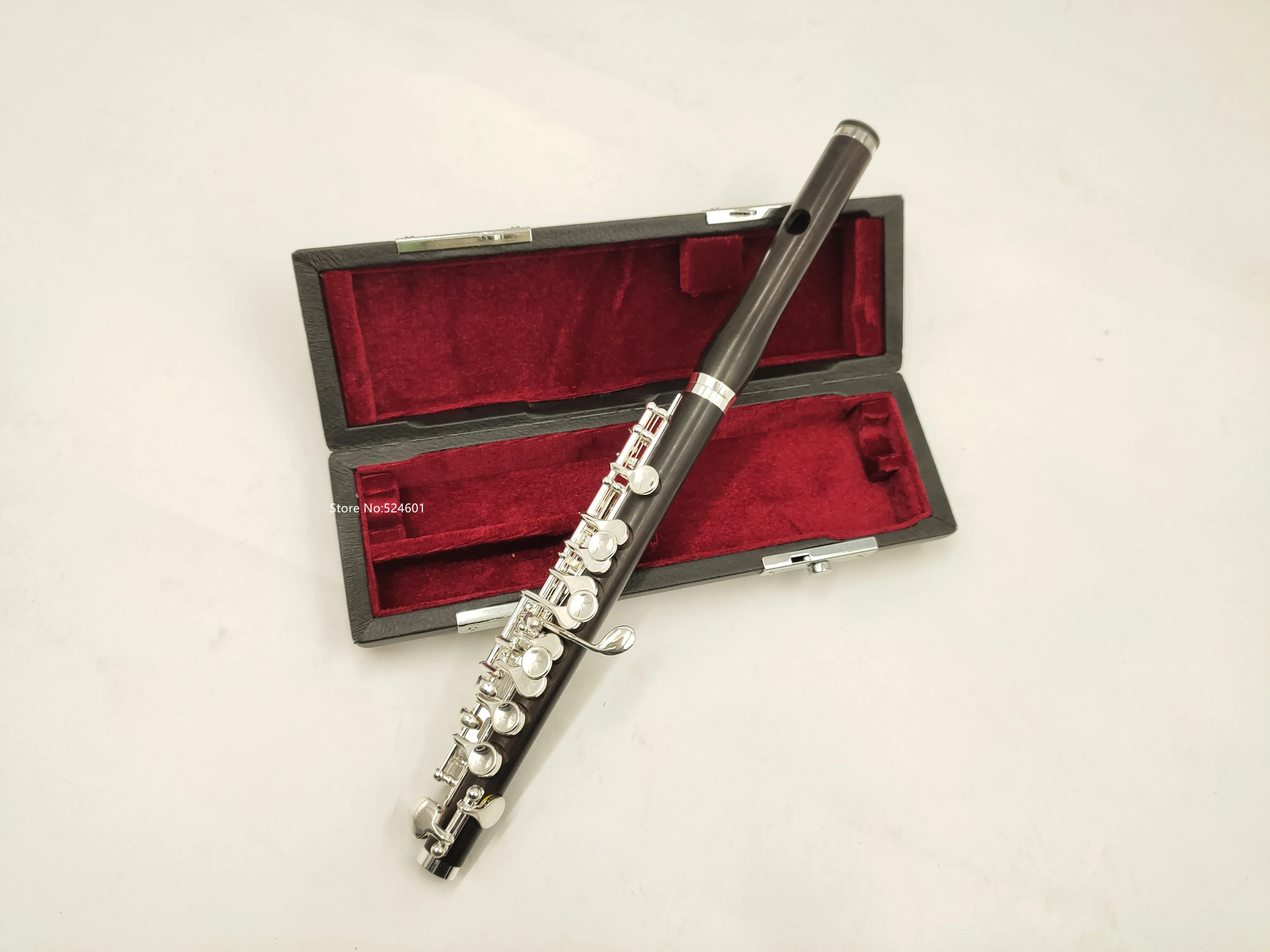 MARGEWATE 100 Ebony Wood PICCOLO C Key Sliver Plated Keys Professional