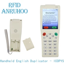 Novo handheld rfid duplicador nfc inteligente chip criptografia leitor de decodificação 125khz t5577 chave crachá escritor 13.56mhz uid clone copiadora