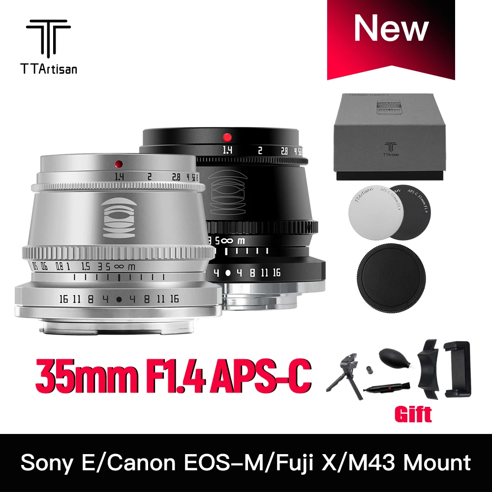 TTArtisan объектив для камеры 35 мм F1.4 ручной фокус SONY E FUJI X Canon M Leica L Nikon Z Panasonic Olympus M43