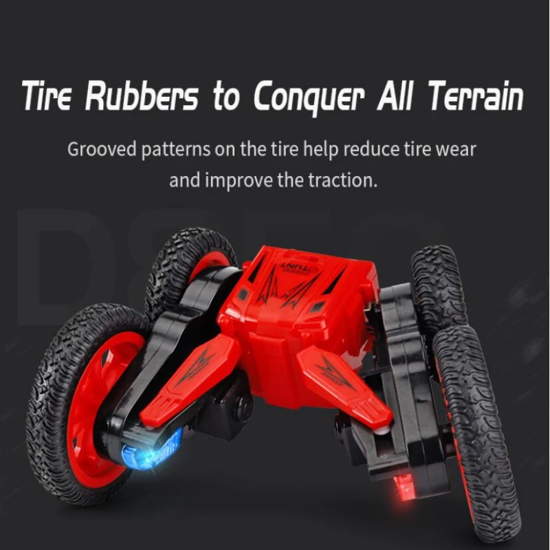 Детский 4WD RC Stunt Car Toy 2,4G пульт дистанционного управления гоночный автомобиль Двухсторонний Привод прокатный вращающийся rtr-комплект Р/У Машинки с прохладным светом