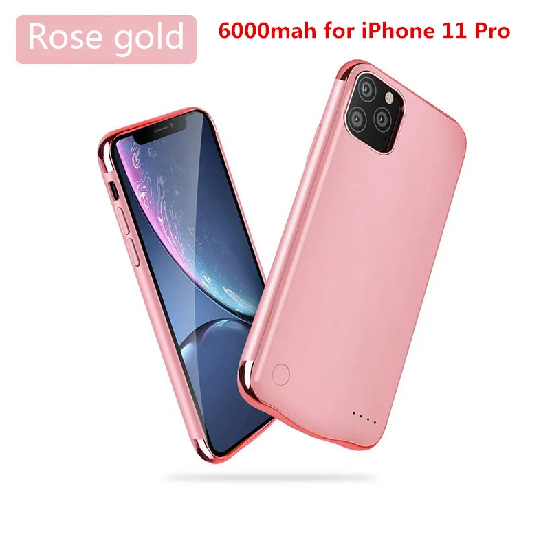 5500/6000 мАч чехол для зарядного устройства для iPhone 11/iPhone 11 Pro/iPhone 11 Pro Max Внешний Аккумулятор Чехол для аккумулятора - Цвет: For iPhone 11 pro