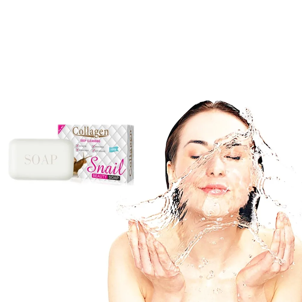

Active crystal soap anti acne moisturizing snail essence hand soap shrinkage pore cleaning anti wrinkle and water supplement