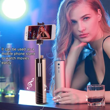 

Selfie Stick Universal Subwoofer Metal Multifunctional 4 In 1 Bluetooth Speaker Battery Powered Handheld Stereo Mini Portable