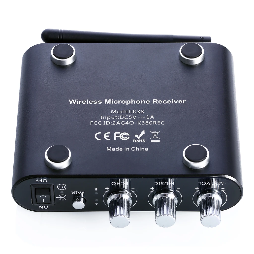 

1 Set Aluminium Alloy UHF Wireless Handheld Condenser Microphone Mic Low Distortion 10 Channels
