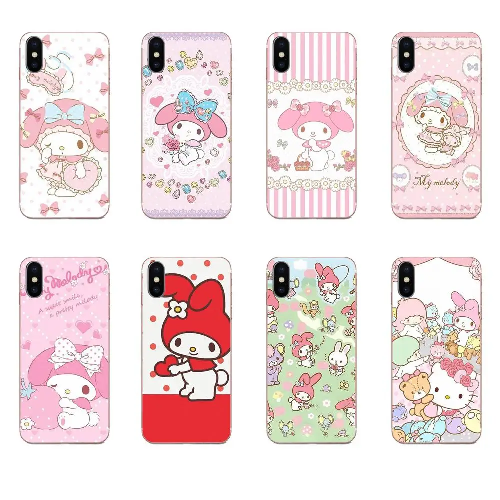Розовый мультяшный рисунок My Melody с маленькими двойными звездами для Galaxy J1 J2 J3 J330 J4