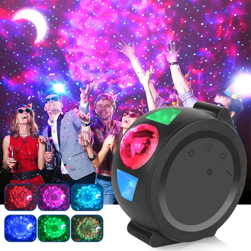 

2020 New Starry Sky Projector Star Night Light Projection 6 Colors Ocean Waving Lights Night Lighting Lamp for Kids