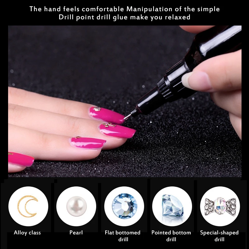 1PC Nail UV Gel Waterproof Quick Dry Acrylic Self-Adhesive Matte Art Resin Lasting Crystal Gem Natural Point Diamond Glue | Красота и