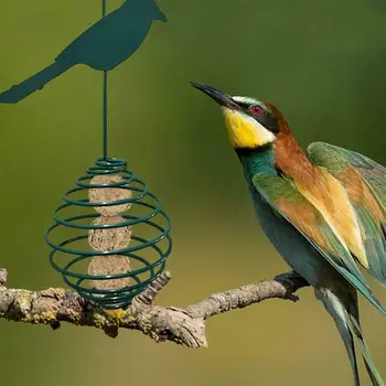 

Garden Wild Bird Feeder Hook Hanging Seed Outdoor Squirrel Feeding Metal Spring Bird Feeder VJ-Drop