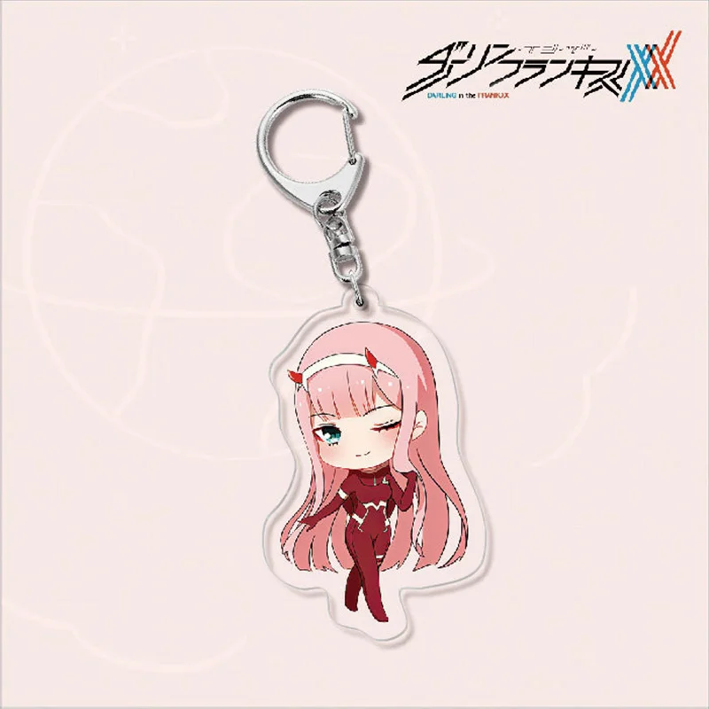 Darling In The Franxx 02 Zero Two Pendant Small Keychains Dakimakura  Cartoon Japanese Anime Mini Body Pillow Pendants