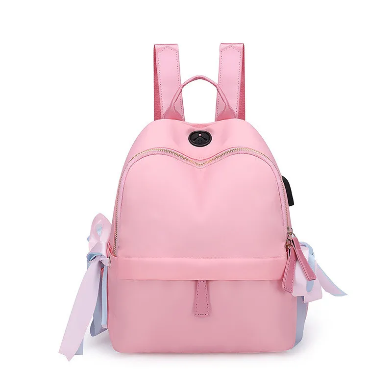Mochila pequeña rosa para mujeres bolsas de Nylon para estudiantes bolsa de viaje al aire libre mochilas Kawaiis para chicas adolescentes - AliExpress Maletas bolsas