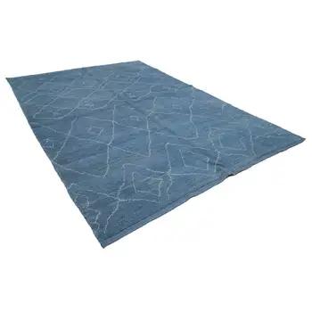 

234x313 Cm Blue Handmade Moroccan Rug-8x10 Ft