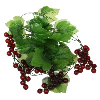 

2x Artificial Grape Vine Garland Fruit for Home Garden Decoration