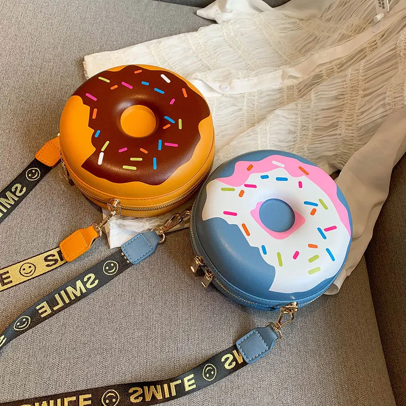 

Harajuku Round Hamburger Women Shoulder Bags Designer Letter Wide Strap Female Crossbody Bag Plastic Leather Small Summer Purse