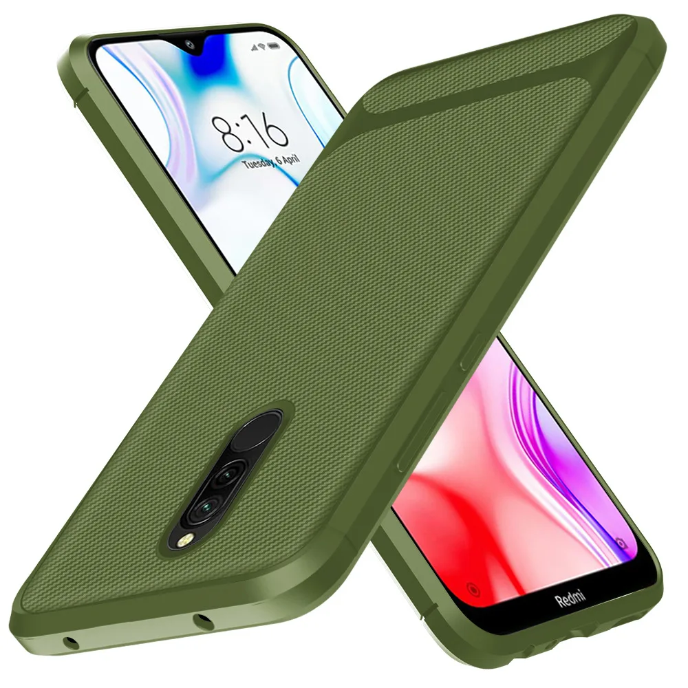 Мягкий силиконовый чехол для телефона Xiaomi Redmi 8A противоударный чехол для Xiaomi Redmi 8 защитный ТПУ чехол - Цвет: Зеленый