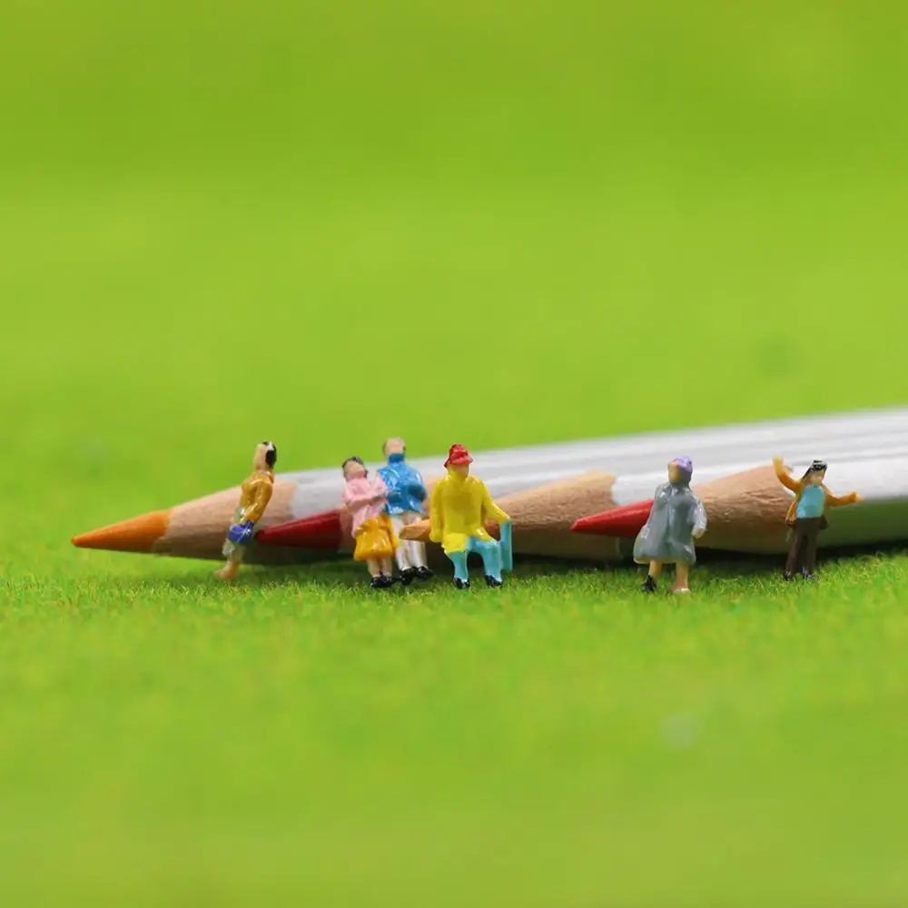 Evemodel P200W 100pcs Model Trains Z scale 1:200 Painted People Figures Scenery Miniature Decoration 3