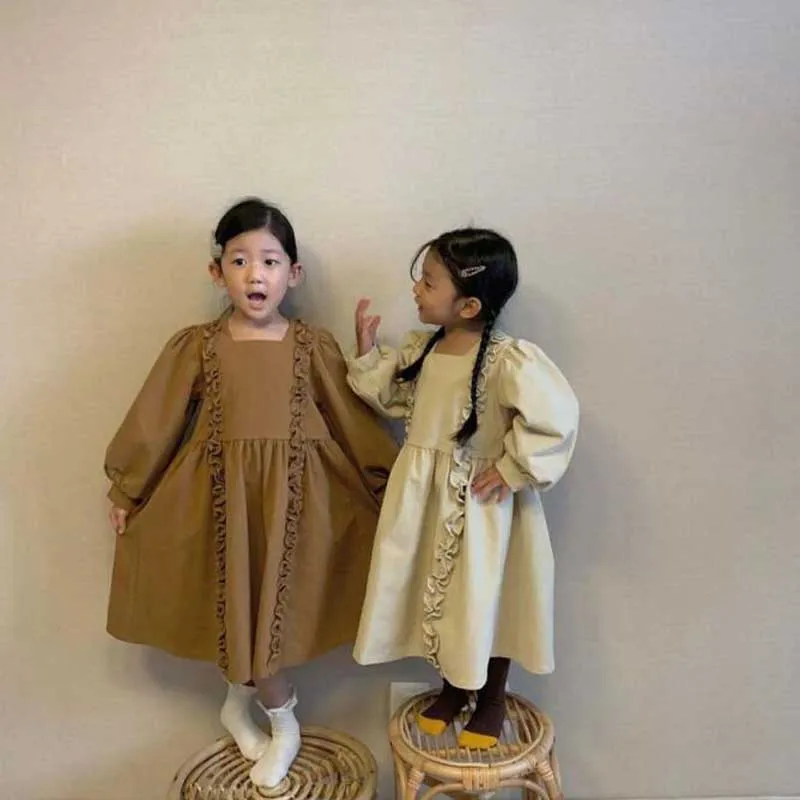 MILANCEL2020/весеннее платье для девочек; Короткие Детские платья для девочек; длинные льняные платья для девочек; платье принцессы с пышными рукавами
