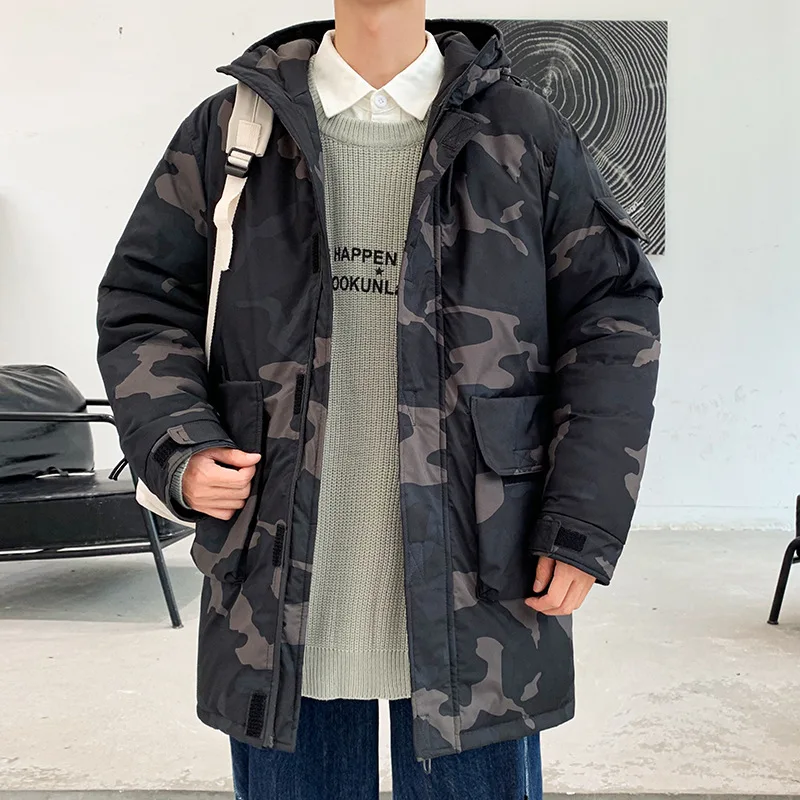 2022 Teens Winter Male Jacket  Men's Down Jacket Trendy White Down Coat Thick Warm Man Jacket Brand Men's Apparel Warm Parka