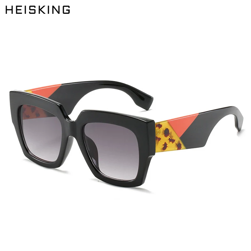 

HEISKING Square Oversized Sunglasses Women Luxury Brand 2020 New Designer Gradient Sun Glasses Big Frame Vintage Eyewear UV400