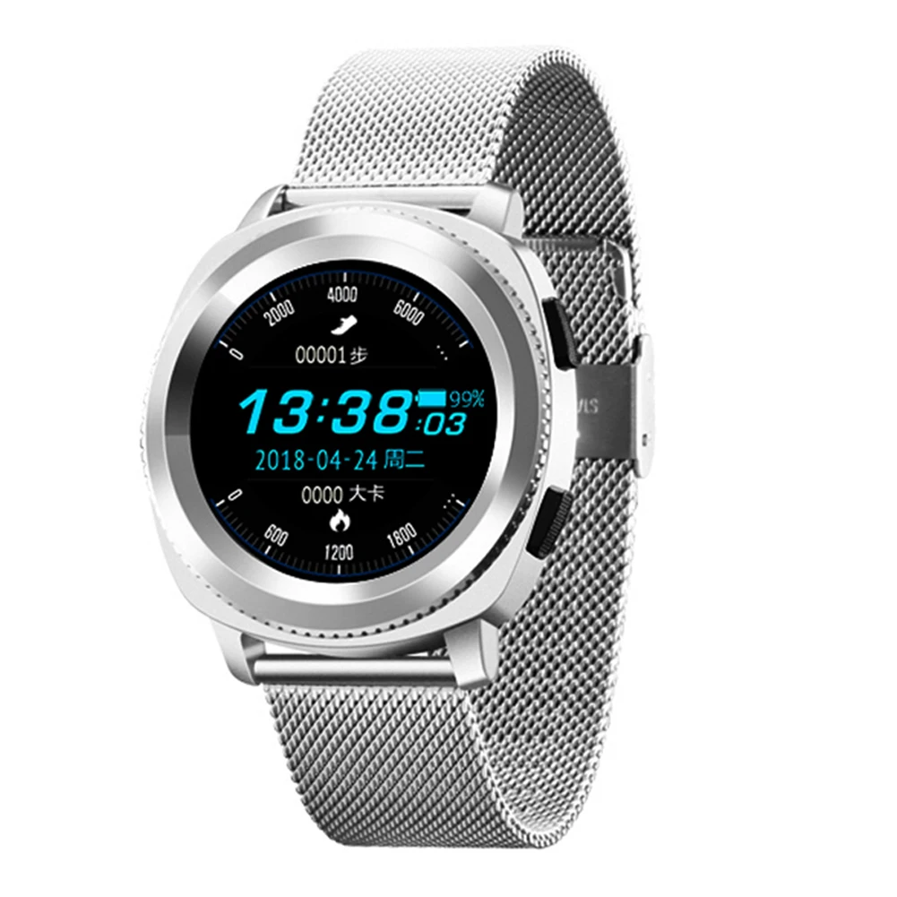 IP68 Водонепроницаемый Bluetooth Вызов сна монитор Смарт часы Smartwatch L2 Montres кардио бег спортивные часы сердечного ритма - Цвет: silver-steel