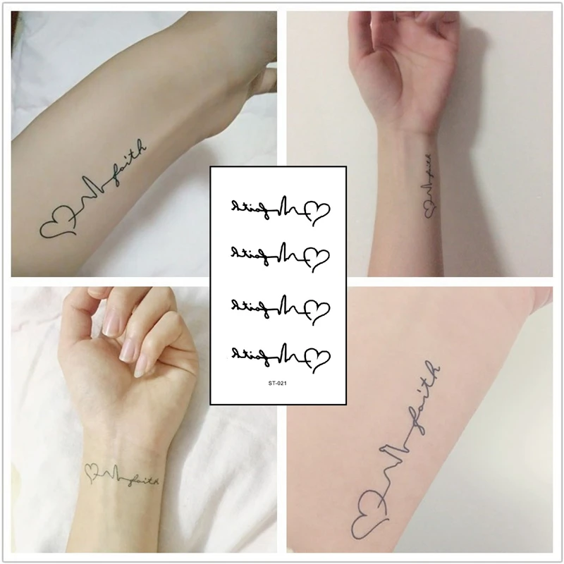 Unisex Products Temporary Harajuku Tattoo Waterproof Stickers make up heart Tattoo