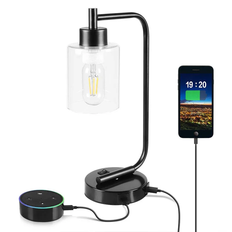 Перекрестный светильник для amazon hot style с двумя usb зарядными лампами настольная